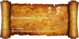 Kecskeméti Zita névjegykártya